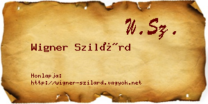 Wigner Szilárd névjegykártya
