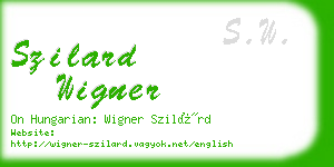 szilard wigner business card